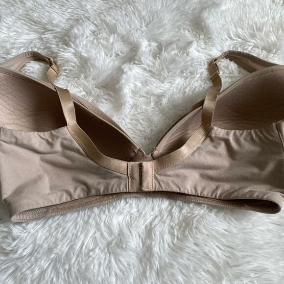 ThirdLove 24/7 Cotton Plunge Bra Tan Missing Underwire Womens Size 36F - Picture 9 of 10
